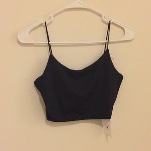 Black strappy tank top